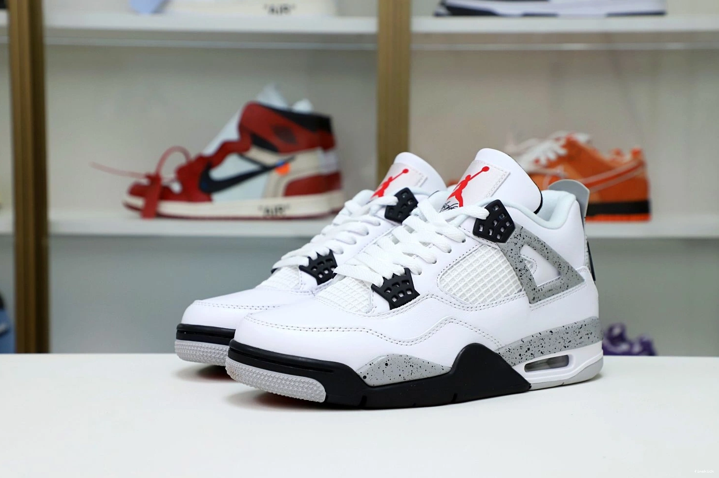 White Air Cement Retro 4 Jordan 0317